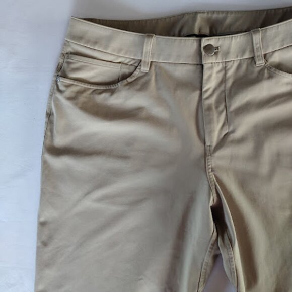 LULULEMON ABC Slim-Fit 5 Pocket Khaki Pant Warpstreme Wrinkle Resistant 34 - Picture 9 of 16
